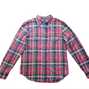 Ralph Lauren Button Up Cabin Camp Shirt Size Small